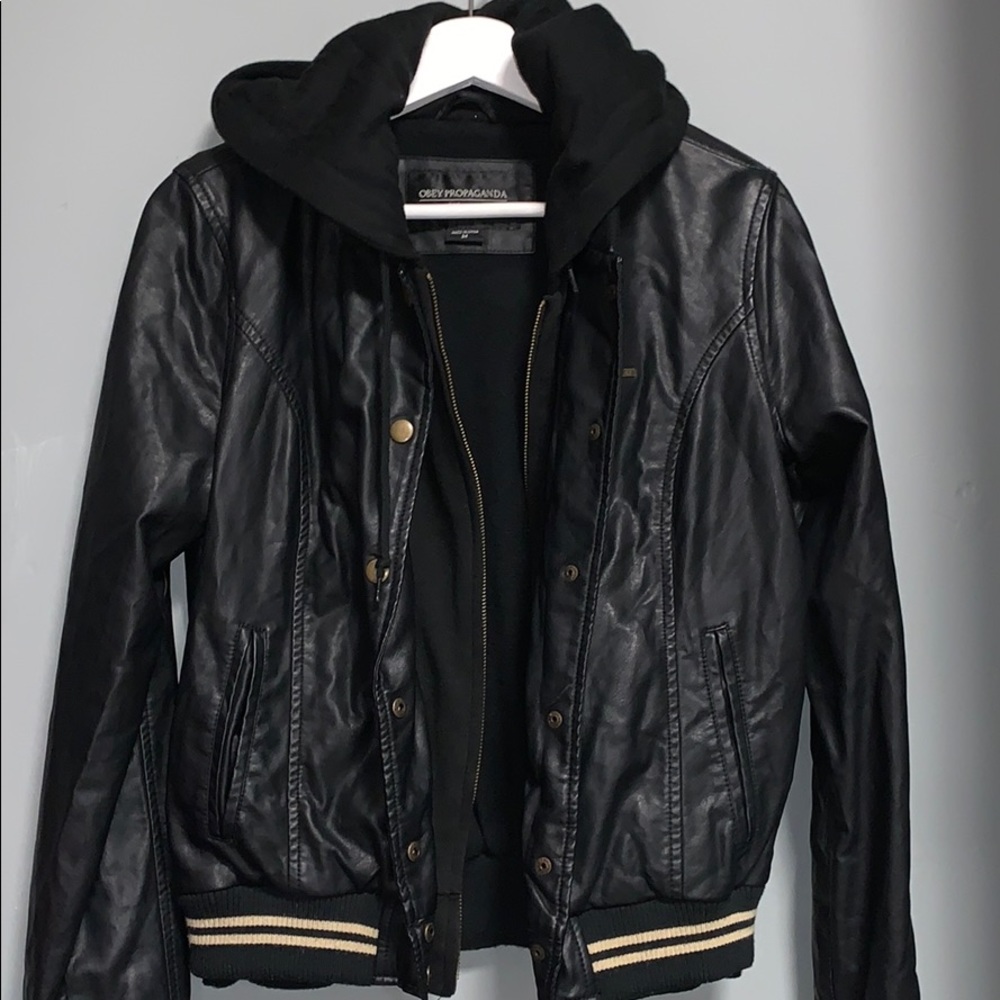 Obey leather jacket